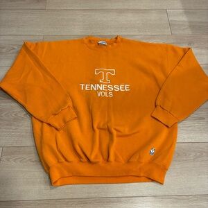 Vintage Discus Tennessee Volunteers Orange Crew Neck Sweatshirt Made USA Size XL